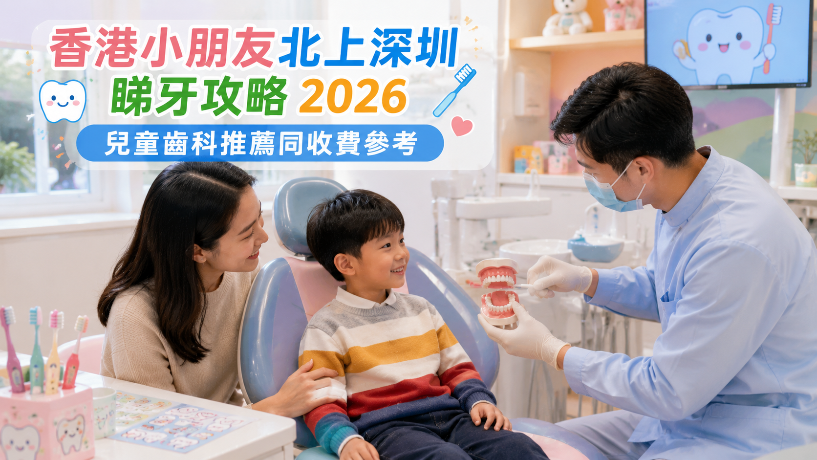 香港小朋友北上深圳睇牙攻略2026｜兒童齒科推薦同收費參考