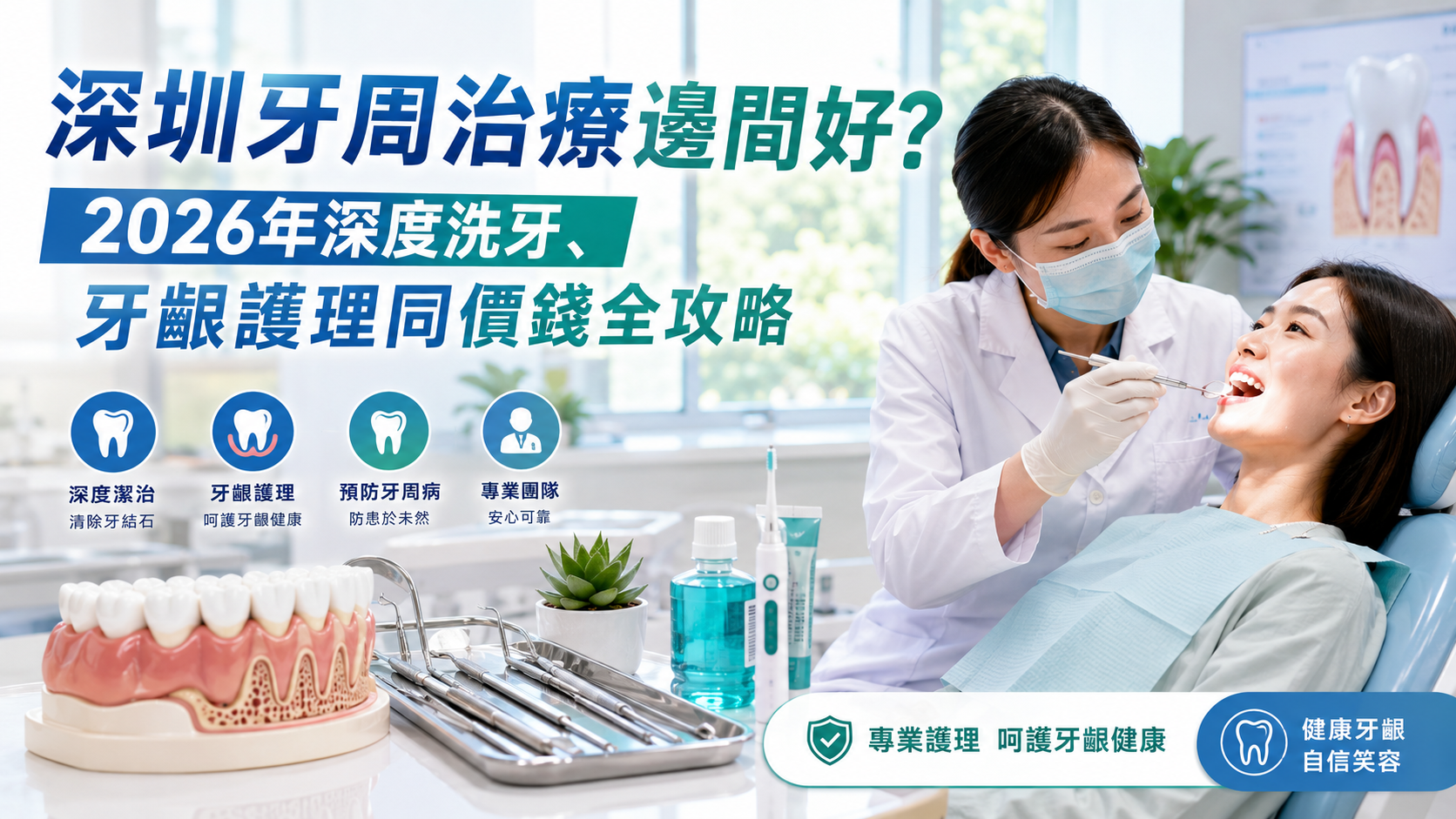 深圳牙周治療邊間好？2026年深度洗牙、牙齦護理同價錢全攻略