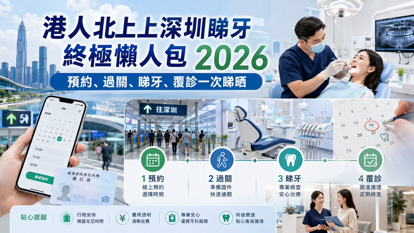 港人北上深圳睇牙終極懶人包 2026｜預約、過關、睇牙、覆診一次睇晒