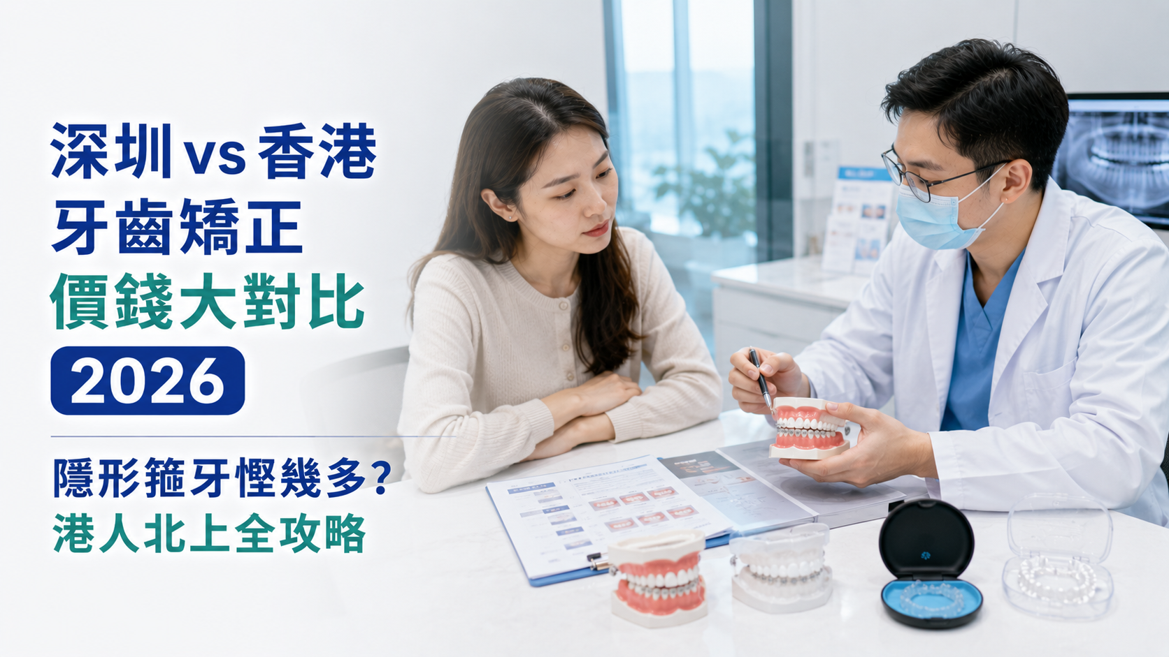 深圳vs香港牙齒矯正價錢大對比2026｜隱形箍牙慳幾多？港人北上全攻略