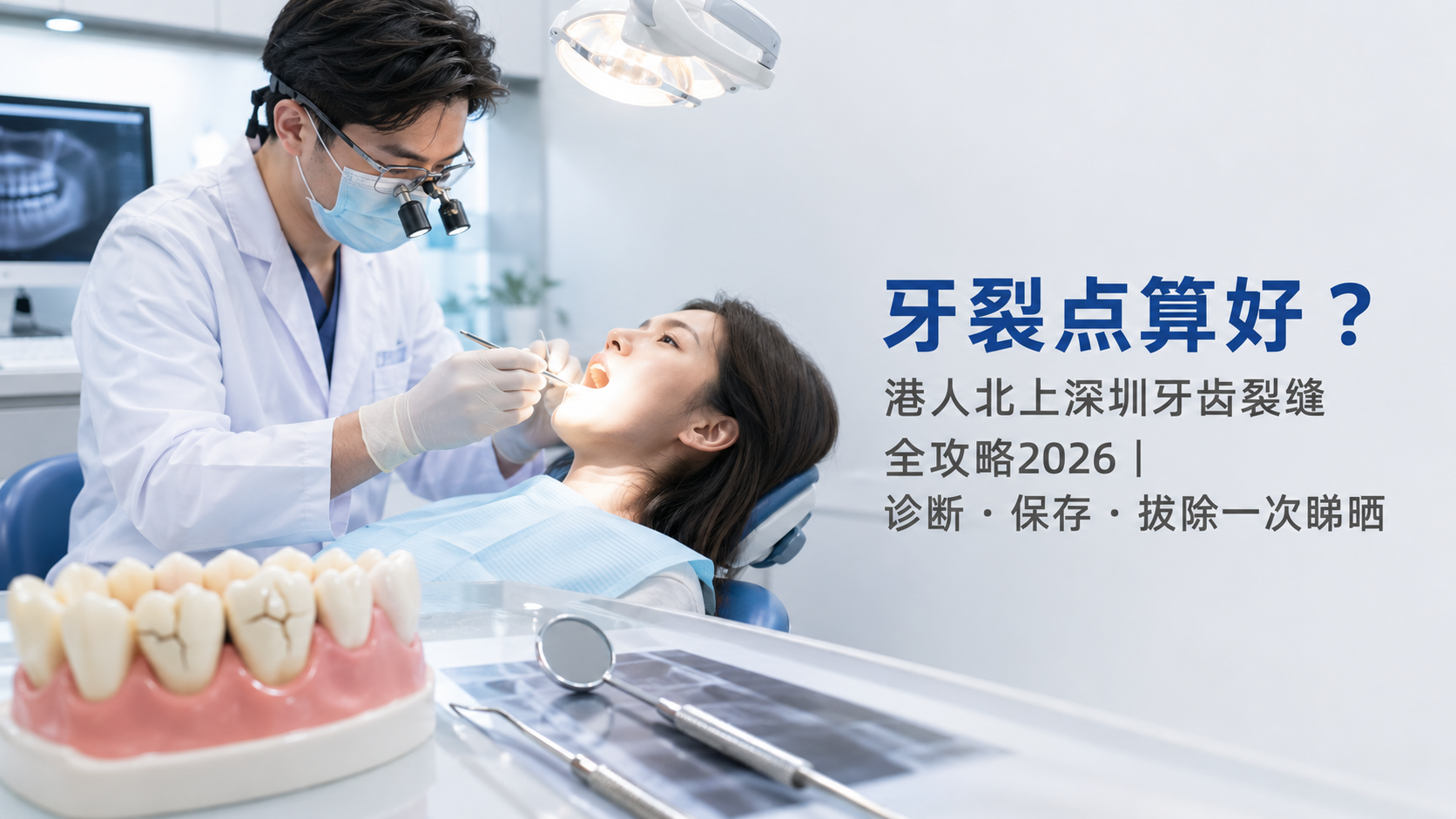 牙裂点算好？港人北上深圳牙齿裂缝全攻略2026｜诊断・保存・拔除一次睇晒
