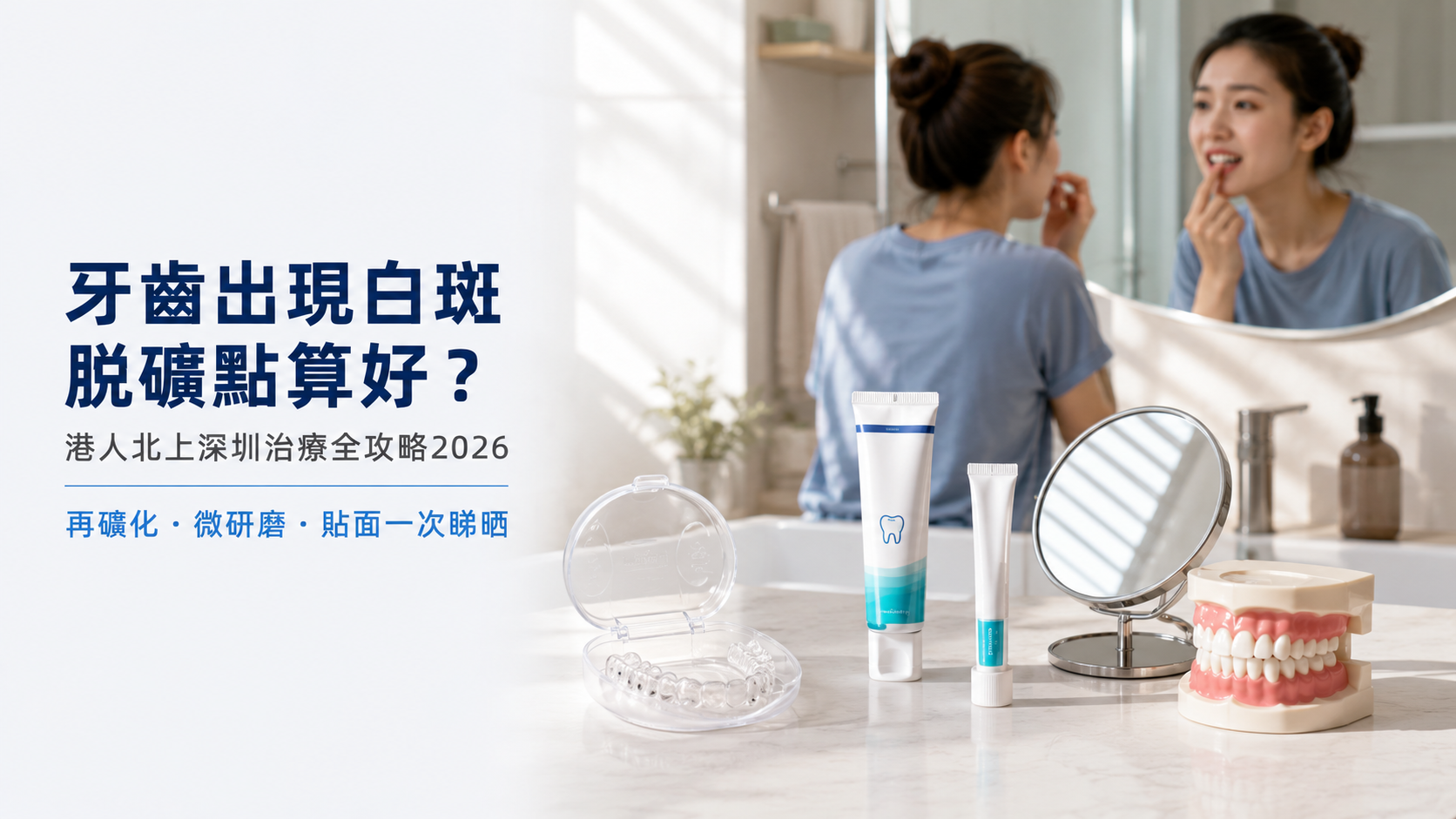 牙齒出現白斑脫礦點算好？港人北上深圳治療全攻略2026｜再礦化・微研磨・貼面一次睇晒