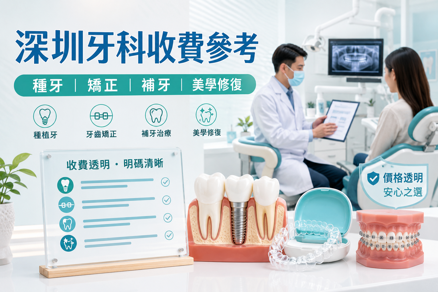 深圳牙科2026收費參考！種牙、矯正、補牙價格整理