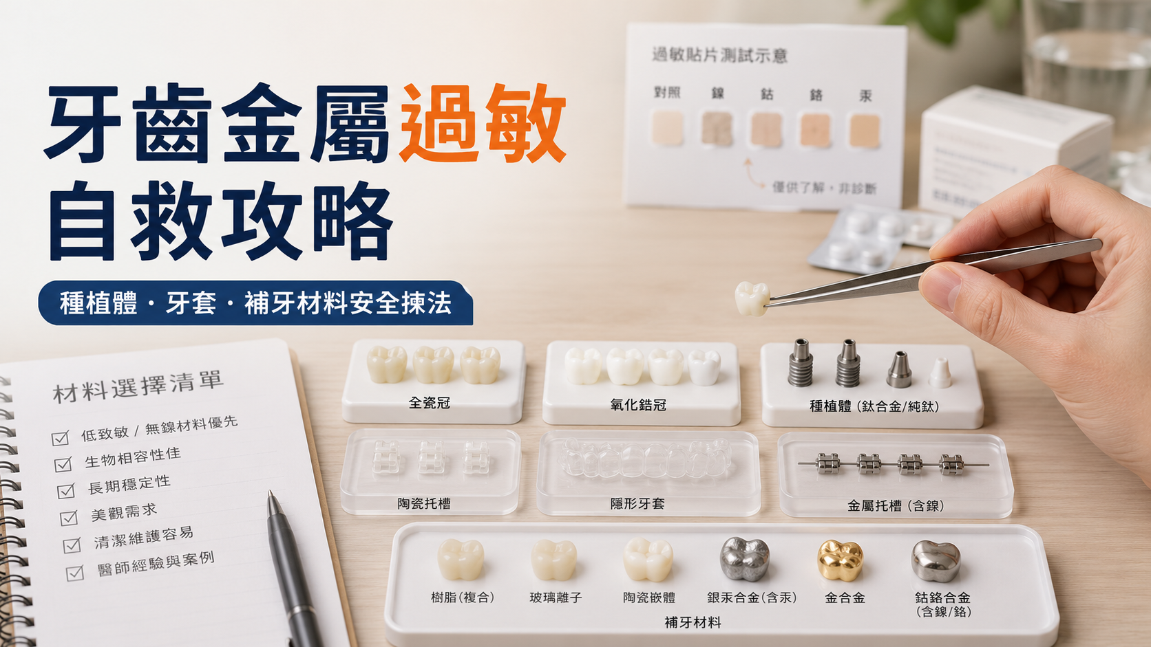 港人牙齒金屬過敏自救攻略2026｜種植體、牙套、補牙材料安全揀法