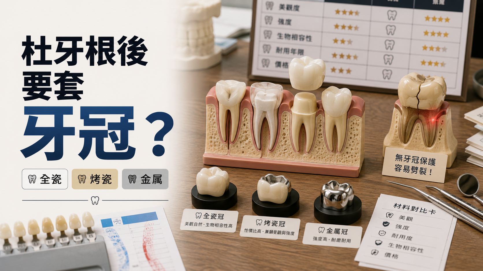 杜牙根後要套牙冠？