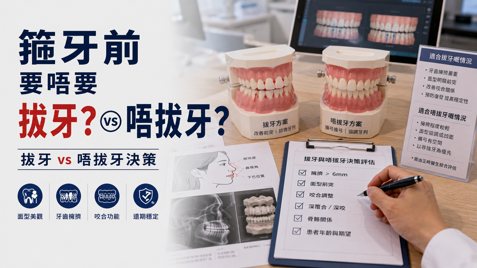 箍牙前 要唔要拔牙？