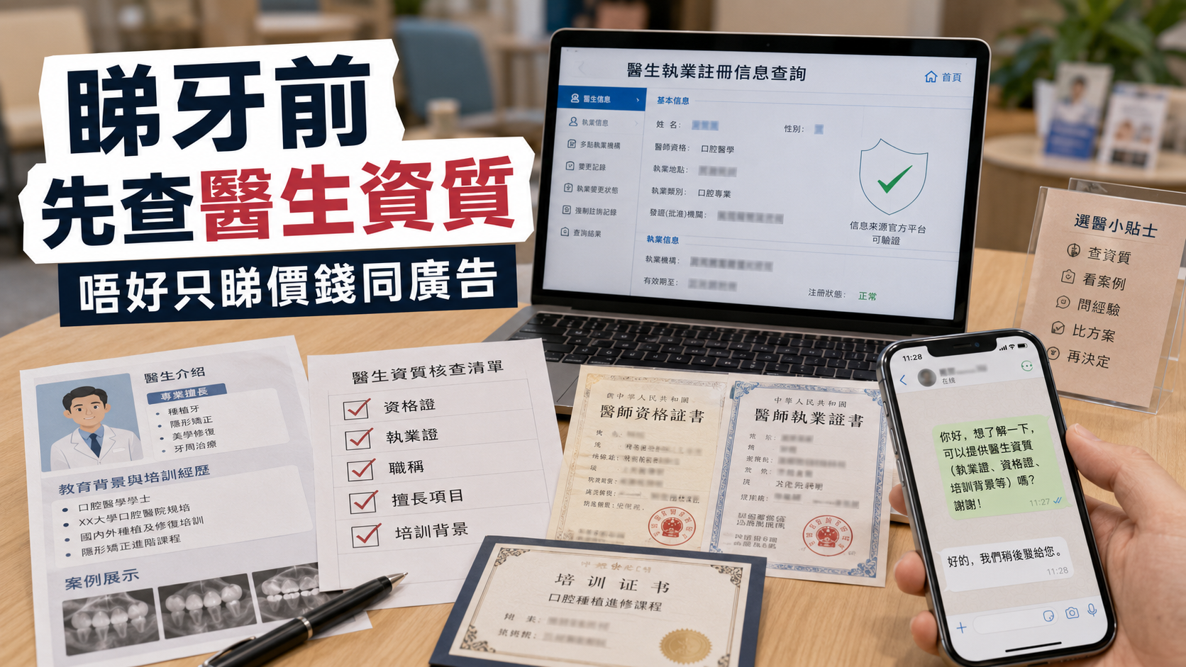 睇牙前 先查醫生資質