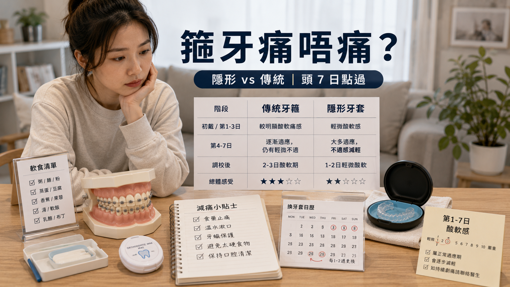 箍牙痛唔痛？