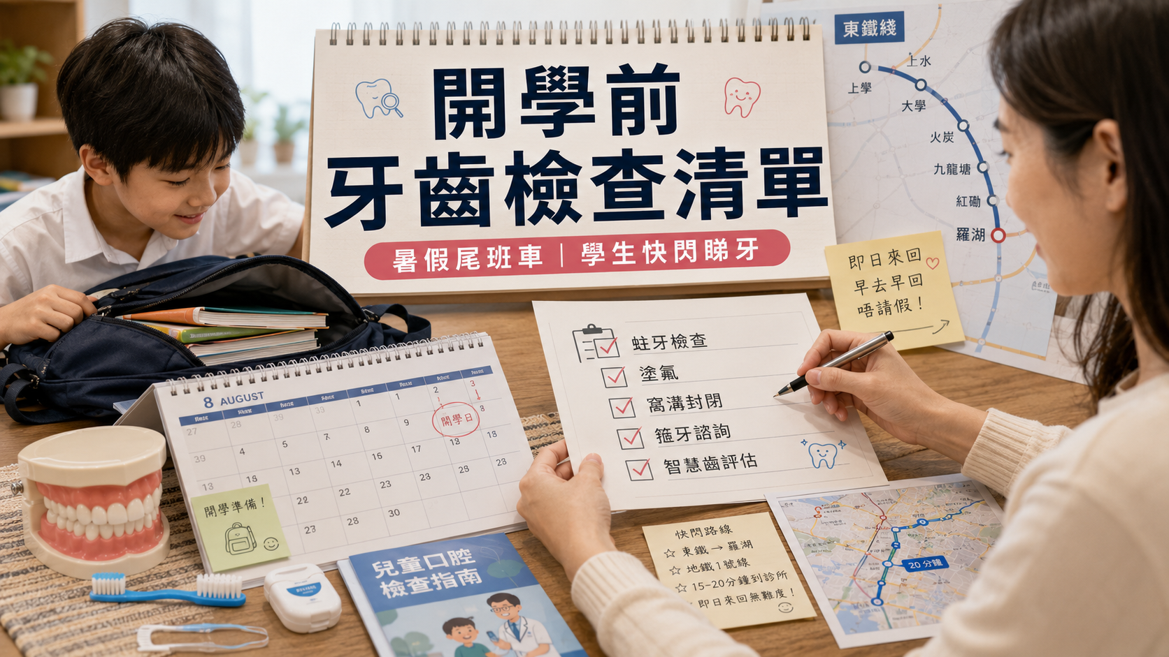 開學前牙齒檢查清單