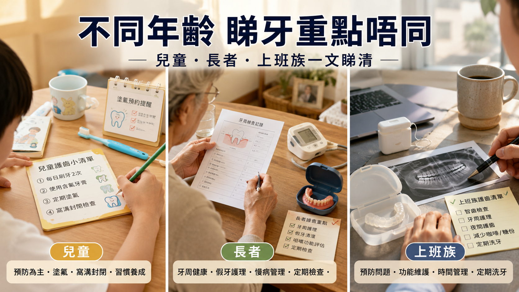 不同年齡 睇牙重點唔同