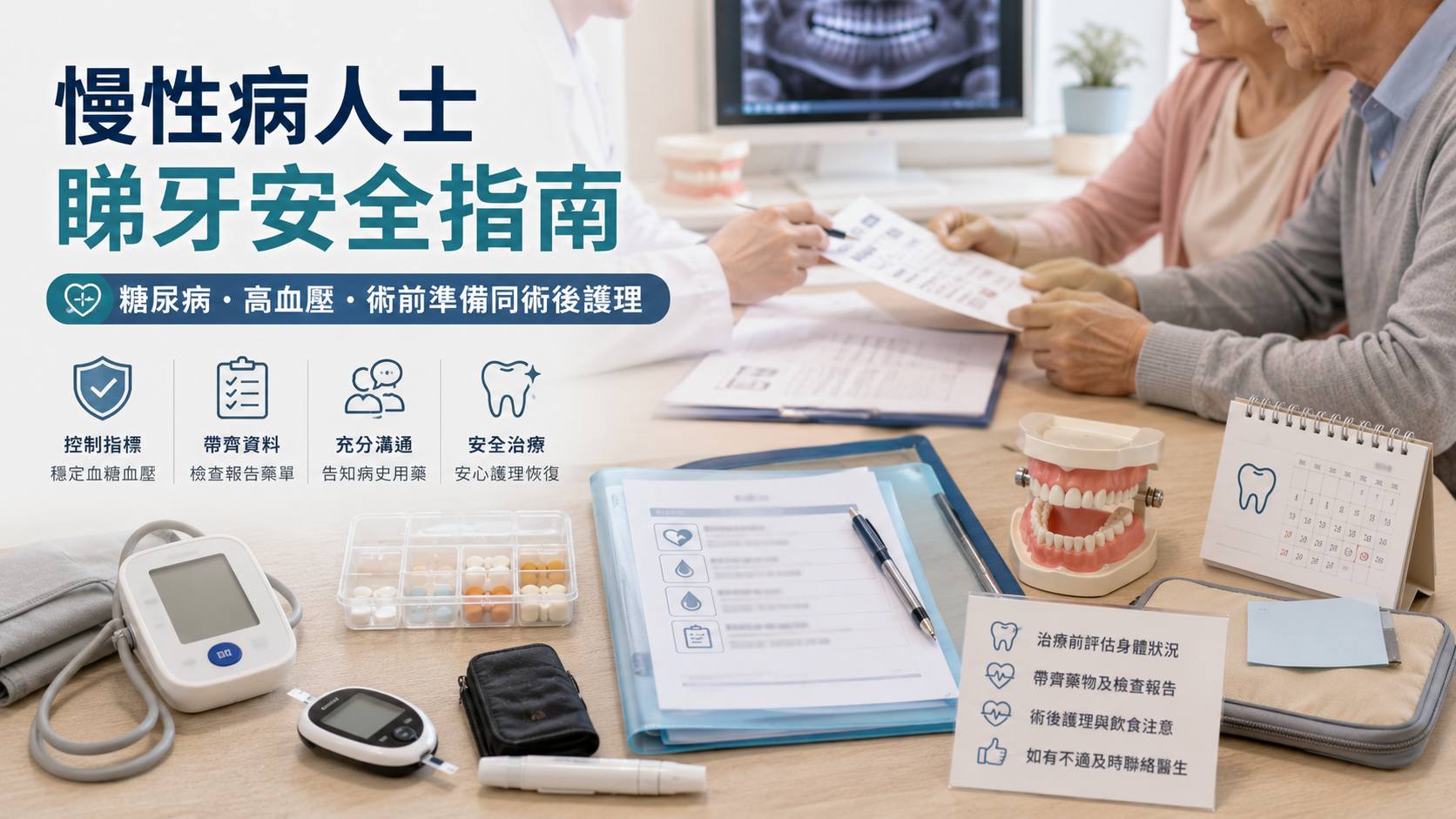 糖尿病、高血壓人士北上深圳睇牙安全指南2026｜慢性病患者治療時機、術前準備同術後護理