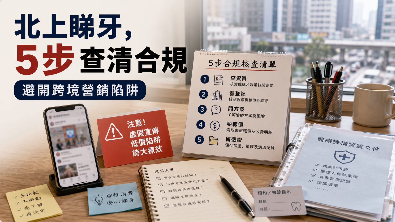 北上睇牙，5步查清合規