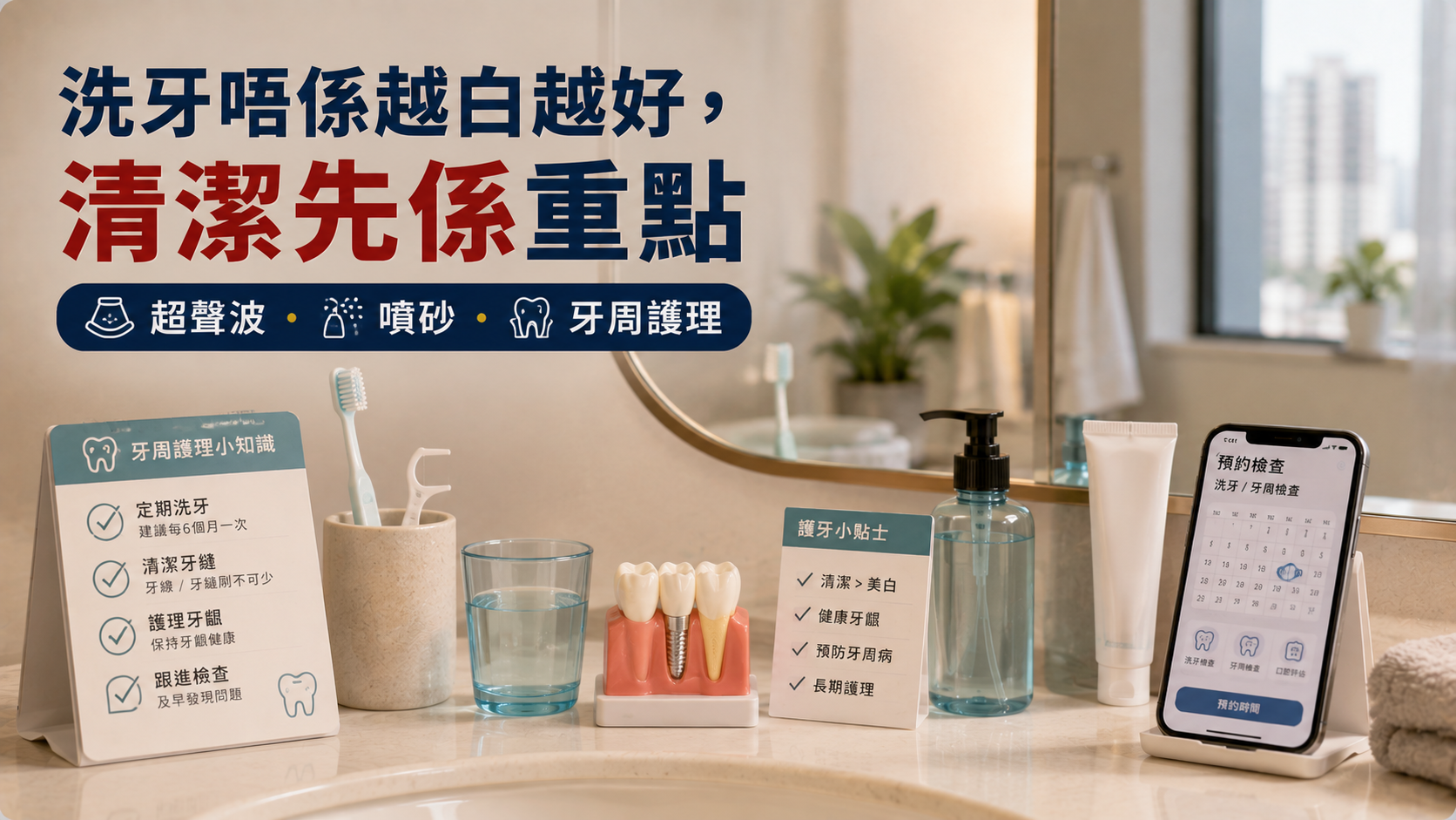 洗牙唔係越白越好，清潔先係重點
