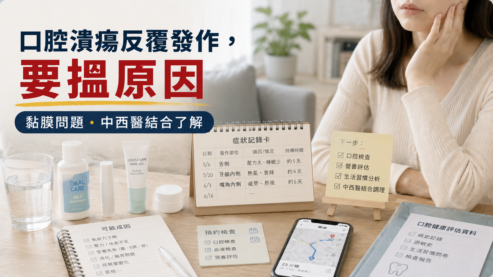 口腔潰瘍反覆發作，要搵原因