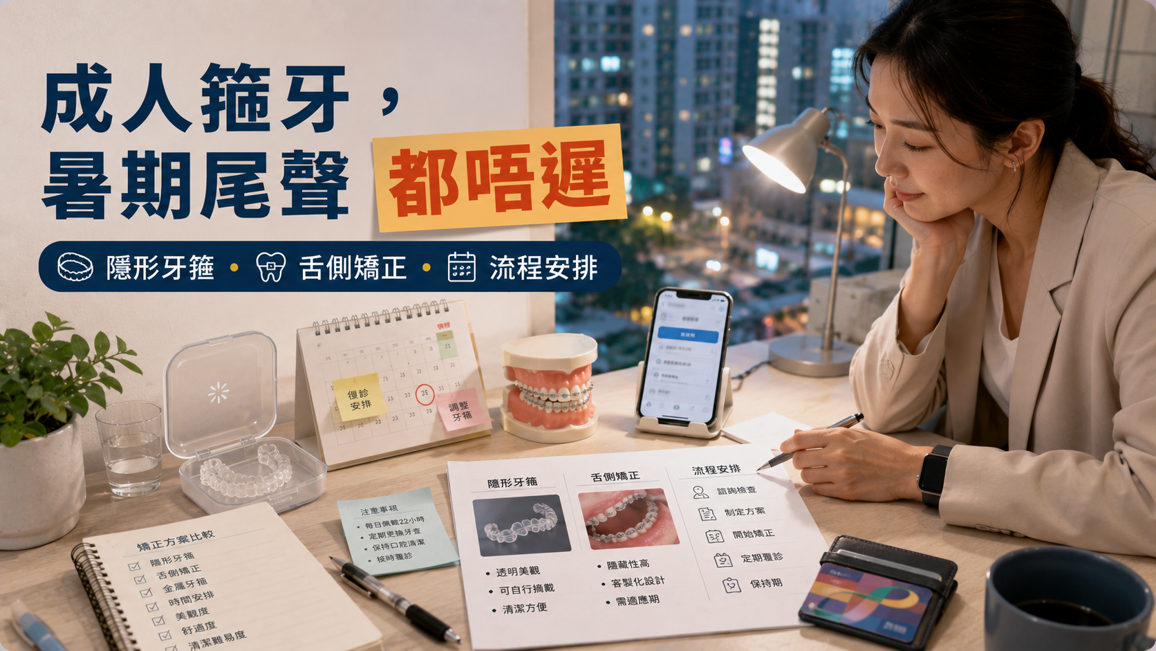 成人箍牙，暑期尾聲都唔遲