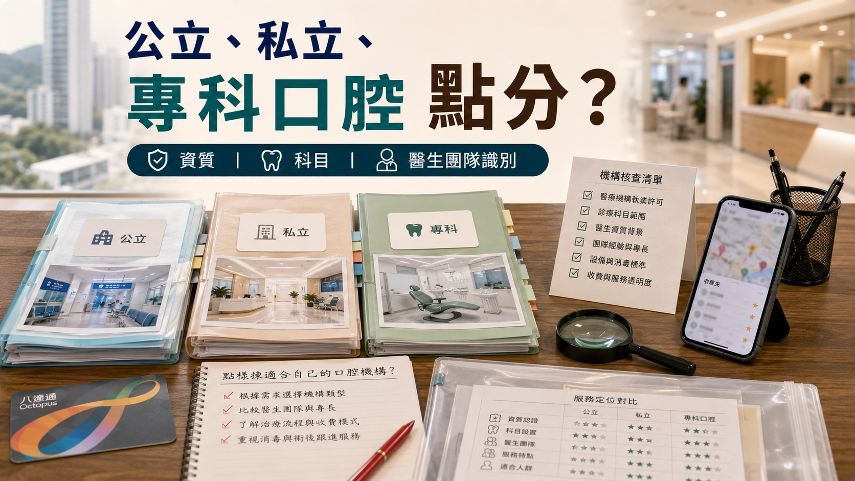 公立、私立、專科口腔點分？