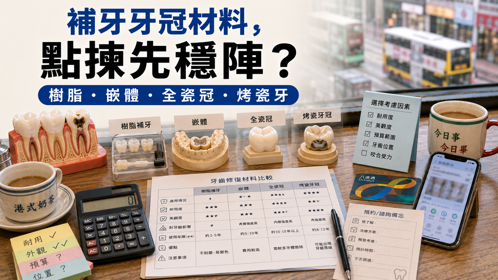 補牙牙冠材料，點揀先穩陣？