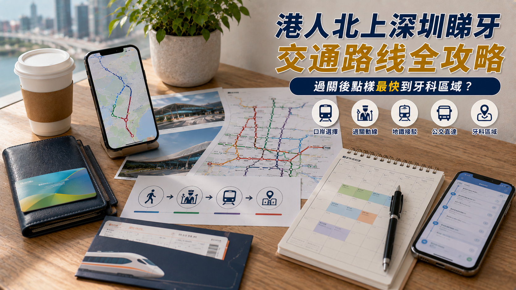 各口岸到熱門牙科區域路線