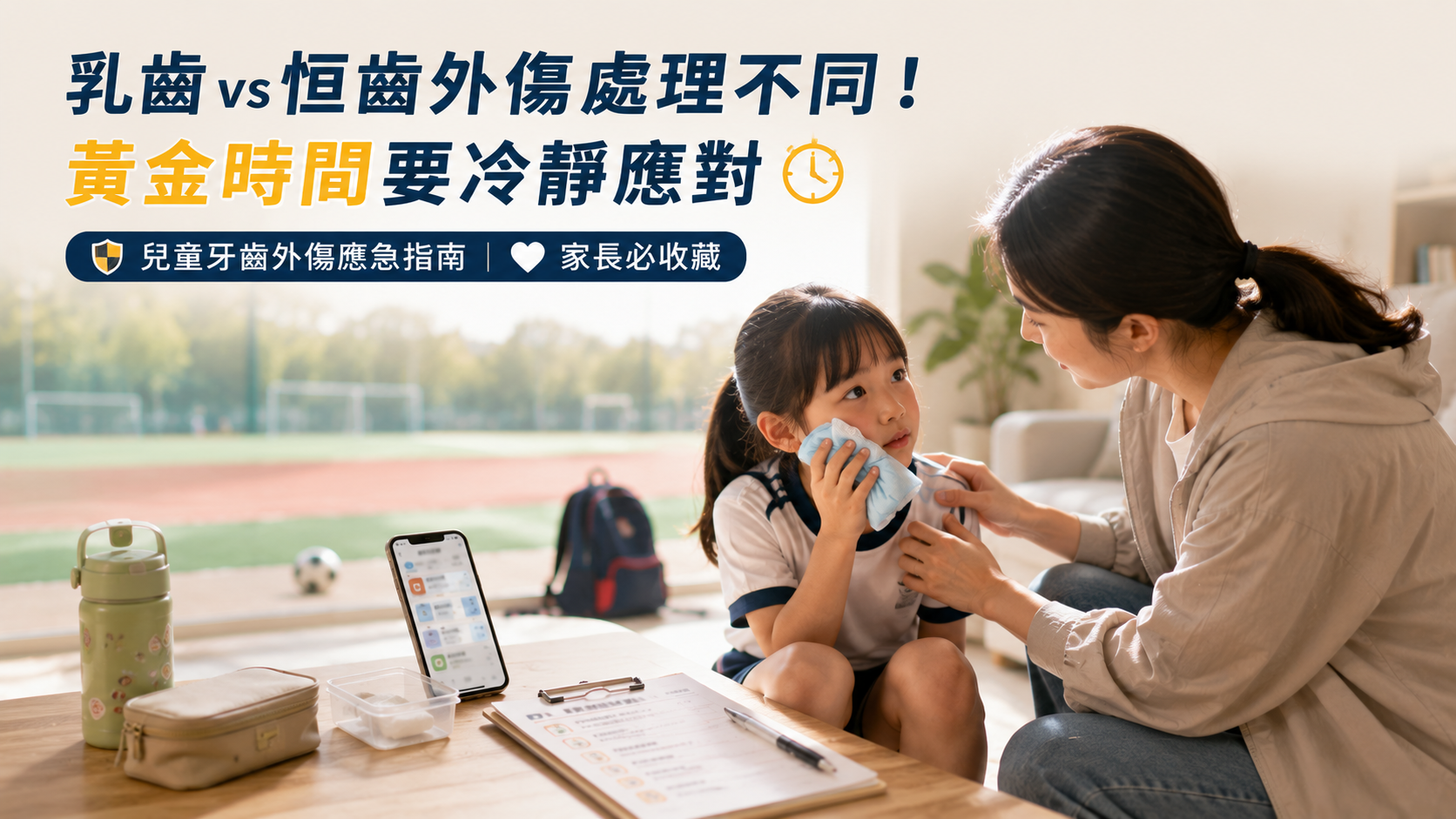 小朋友撞親牙，第一時間點做？