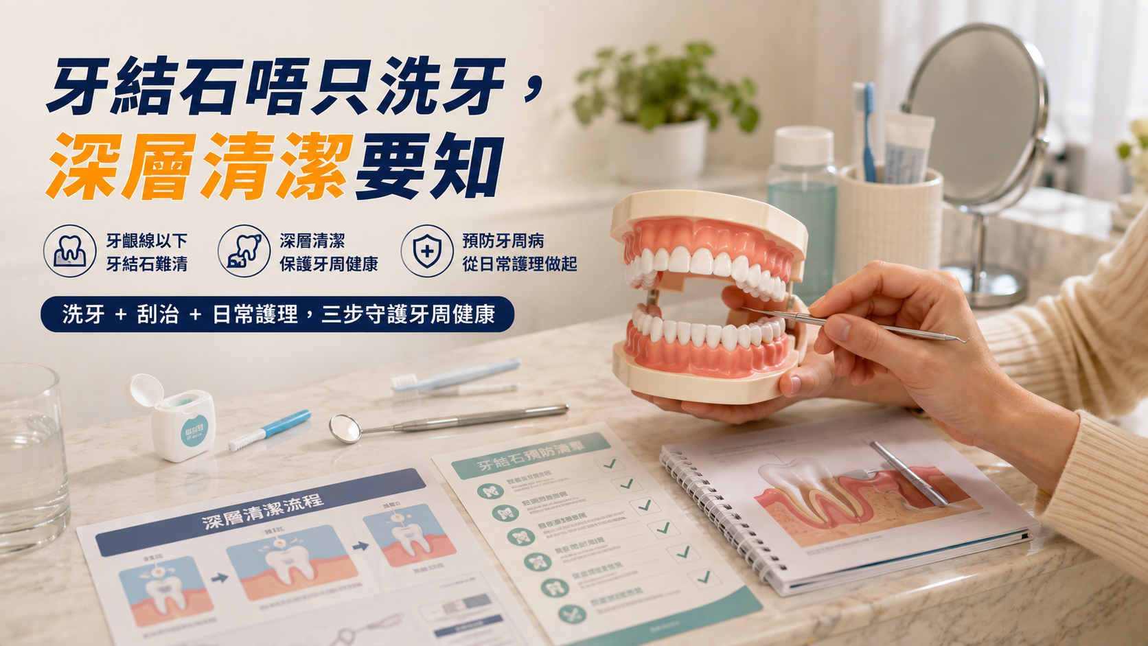 牙結石唔只洗牙，深層清潔要知