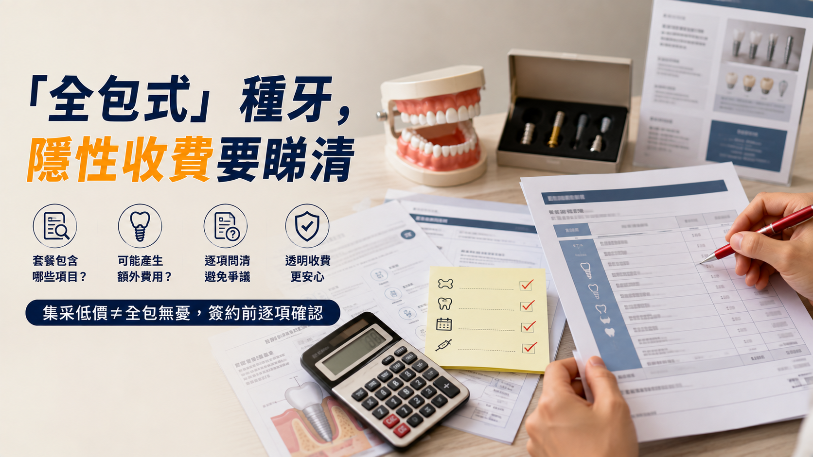 「全包式」種牙，隱性收費要睇清