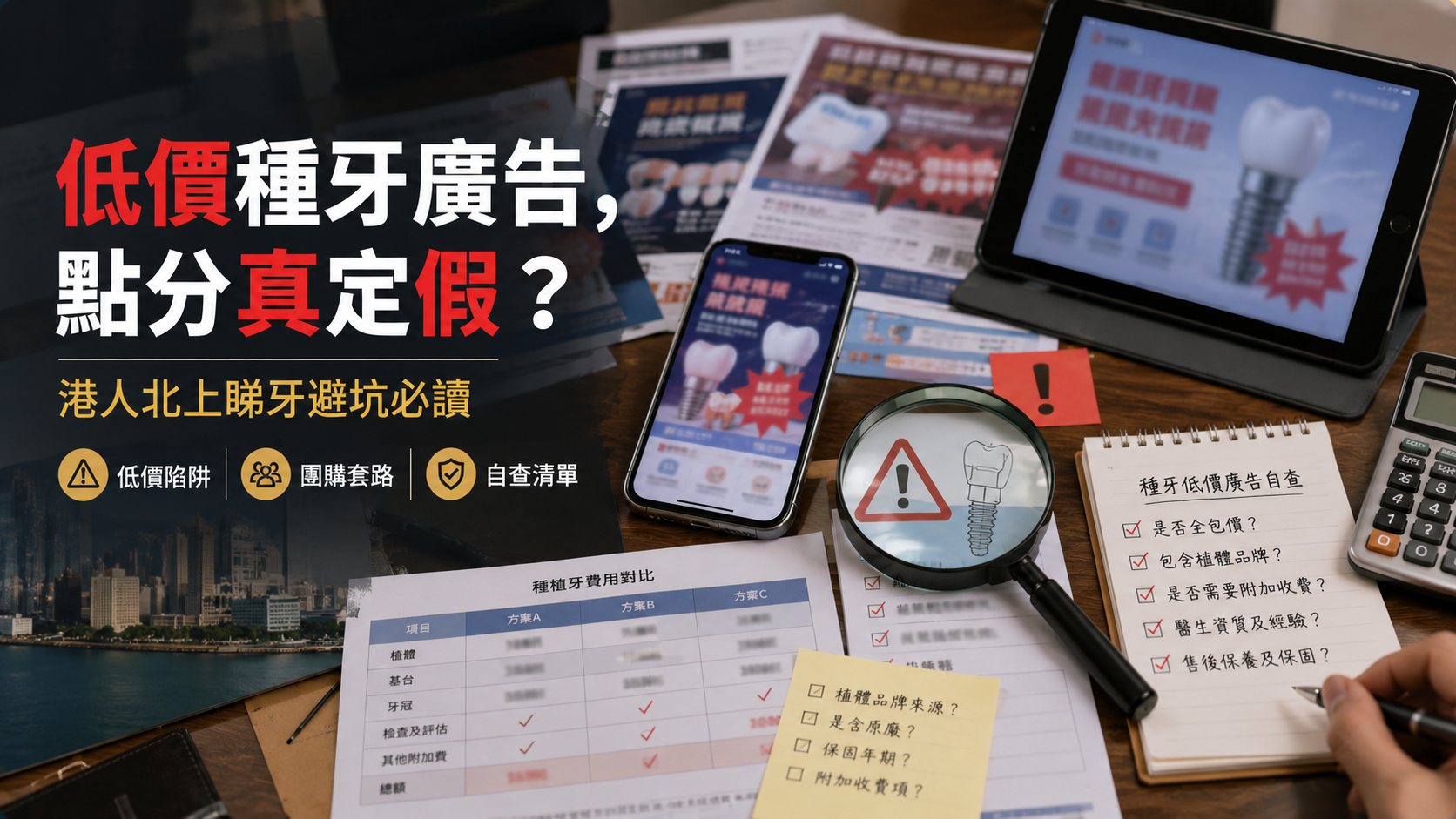 低價種牙廣告，點分真定假？