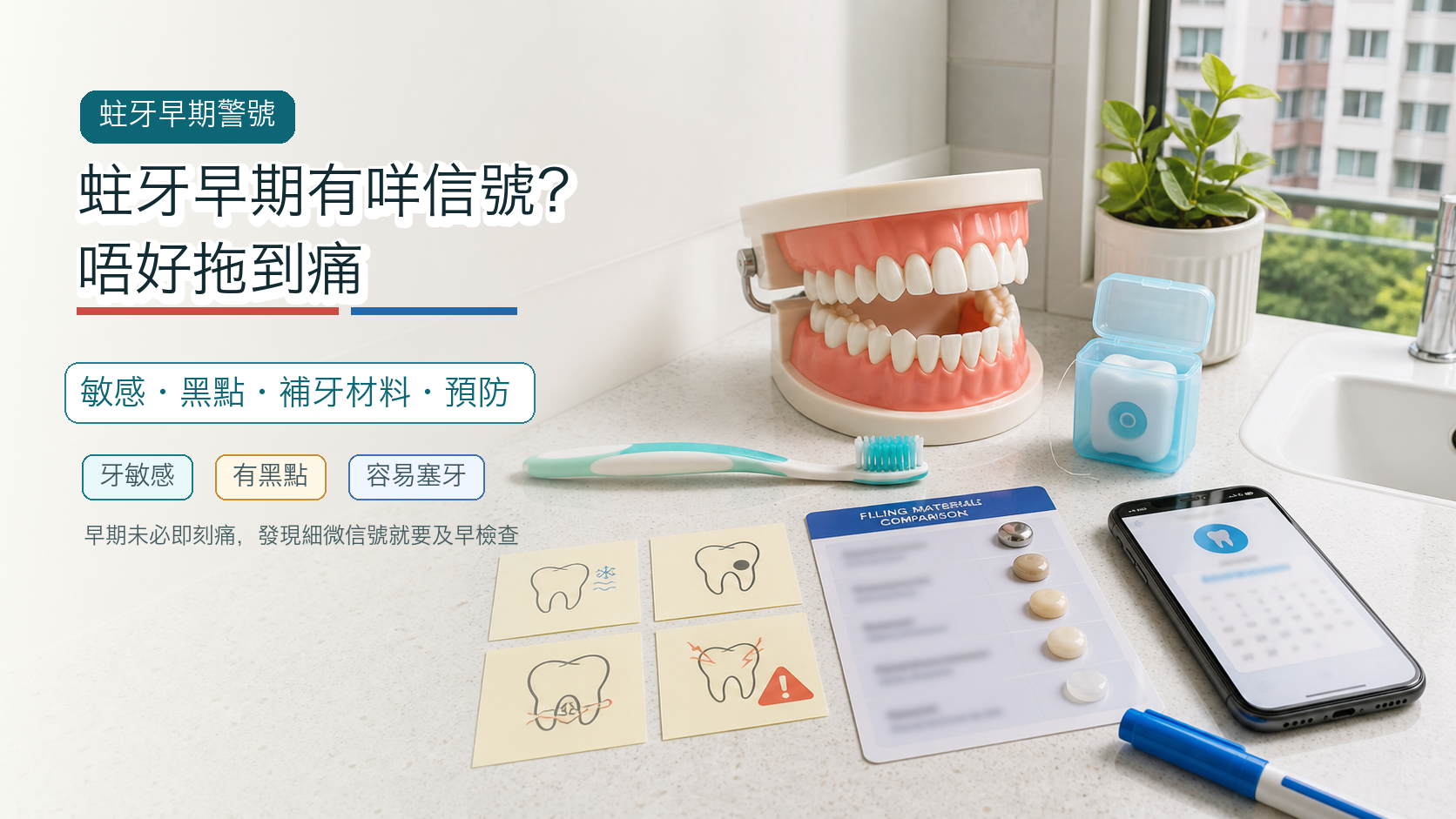 蛀牙早期有咩信號？唔好拖到痛