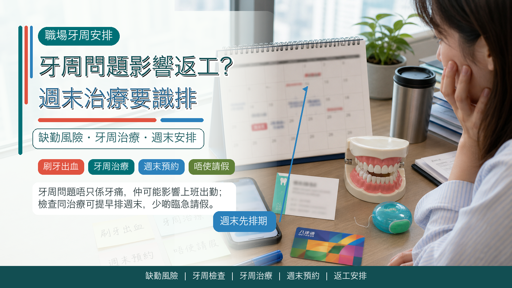 牙周問題影響返工？週末治療要識排